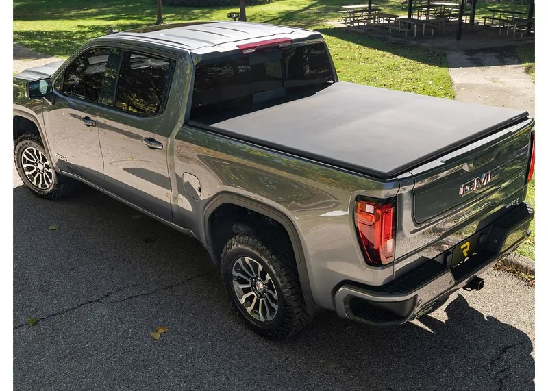 Extang Trifecta ALX soft tri-fold tonneau cover on a GMC Sierra
