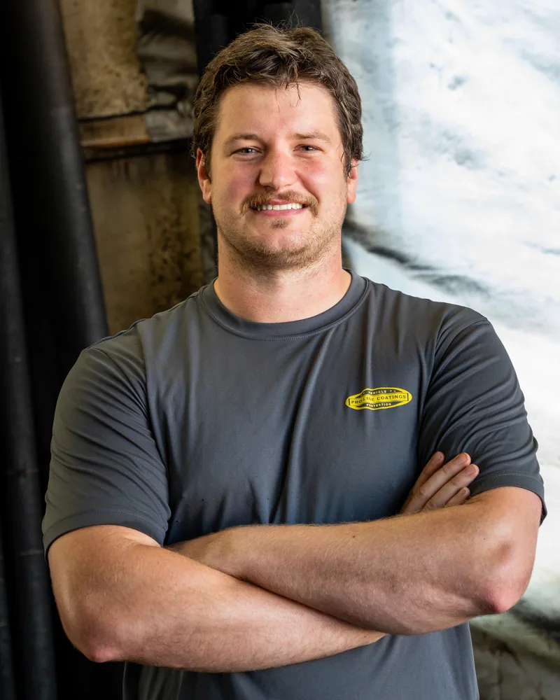 Brock of the Pro-Line Coatings crew in the Bay City shop
